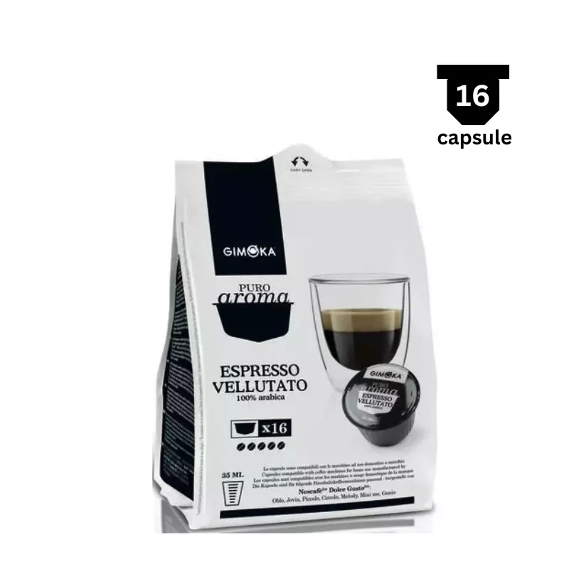 Gimoka Espresso Vellutato- compatibil Dolce Gusto- 16 Capsule