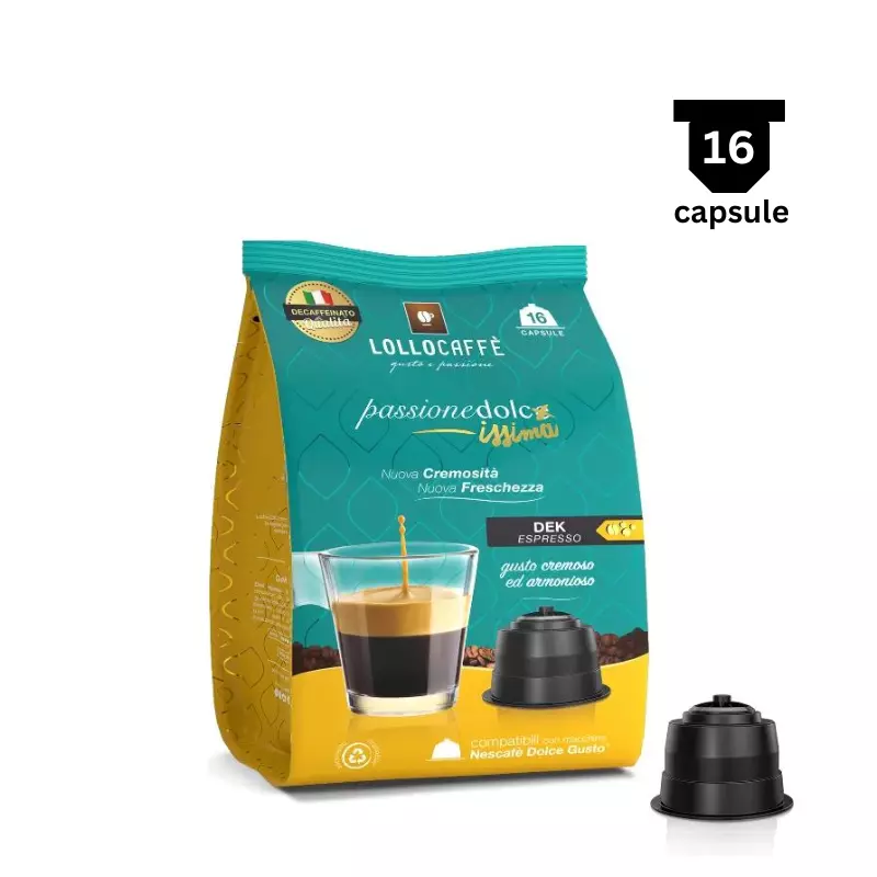 Lollo Caffe Miscela Dek – Compatibil Nescafè Dolce Gusto- 16 Capsule
